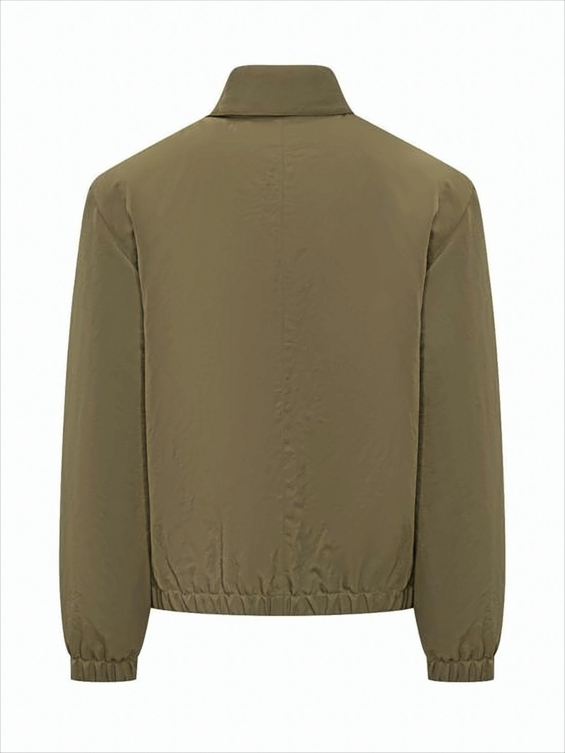 Brown Zip-Up Jacket With Classic Collar