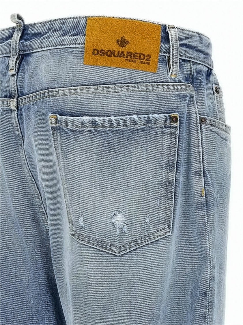 Light Blue Straight Leg Denim Pants