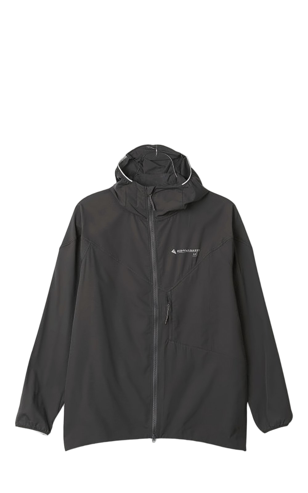 Minimalist Black Hooded Jacket with Zipper Closure