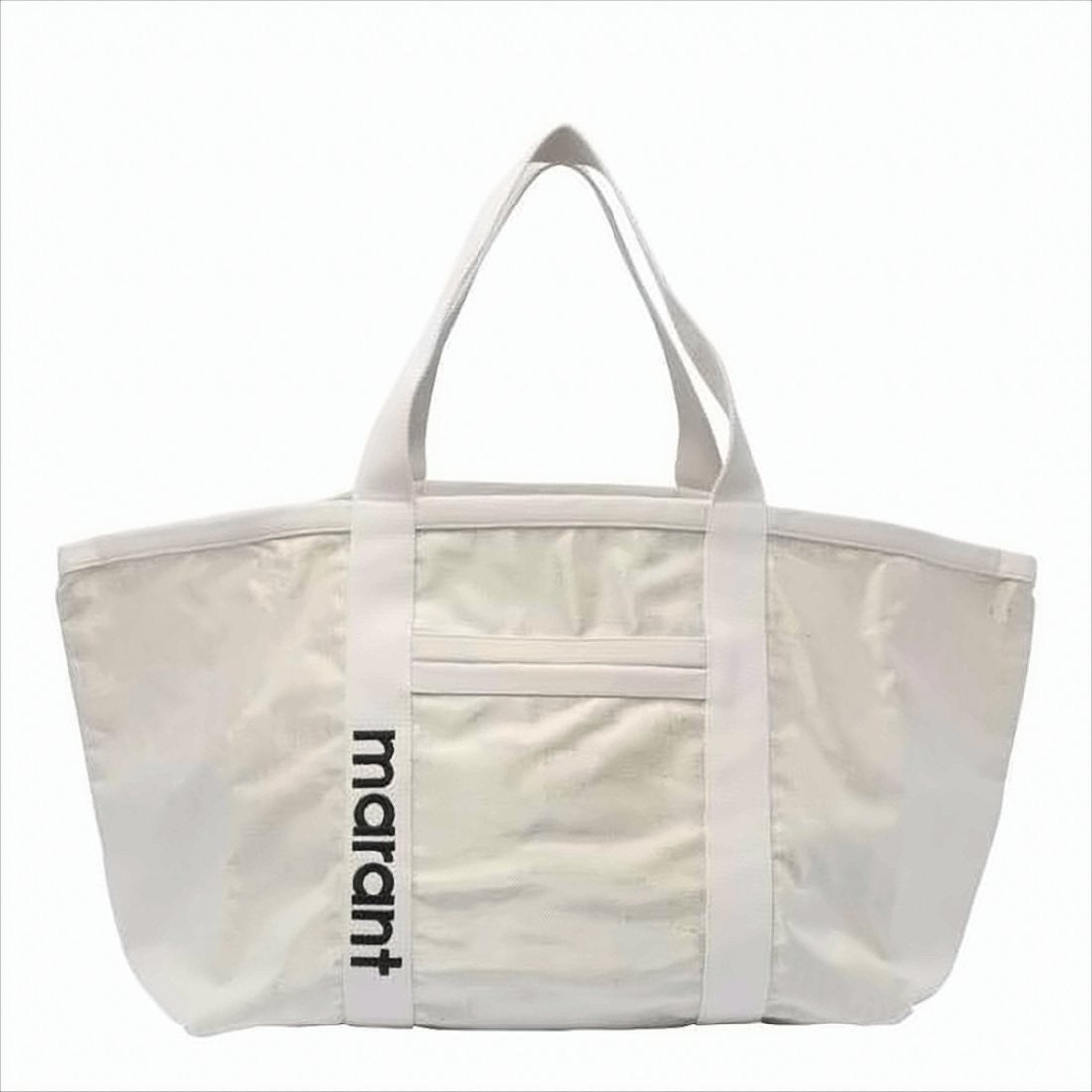 Textured Fabric Tote Bag with Bold Logo Detail