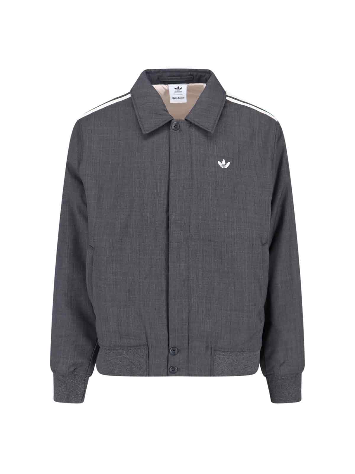 Wool Blend Jacket, Grey, Classic Collar