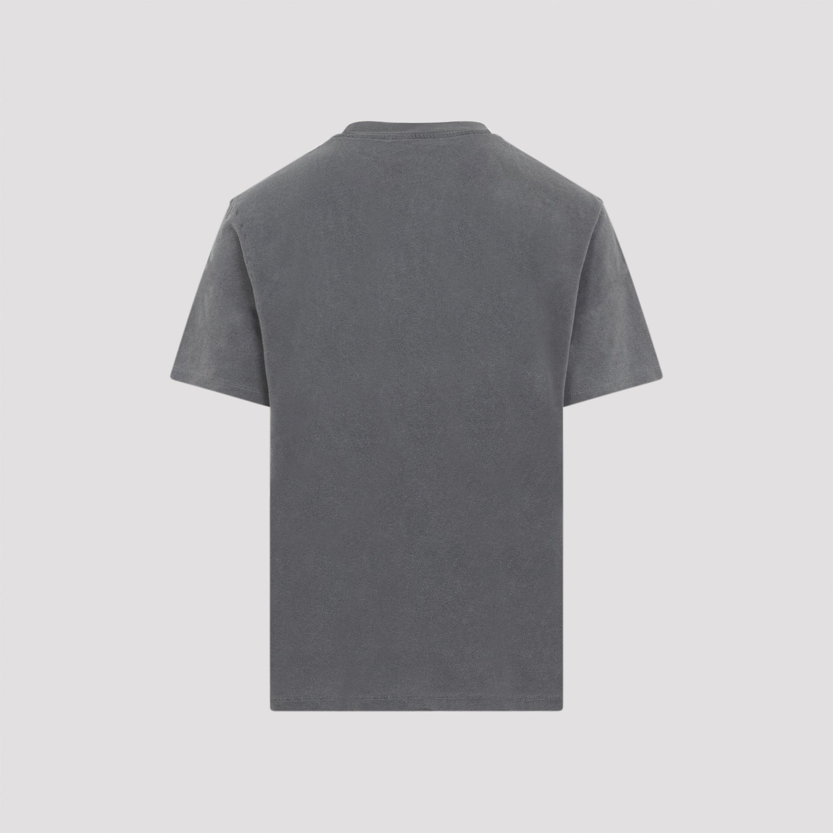 Vintage-Inspired Grey Crew Neck T-Shirt
