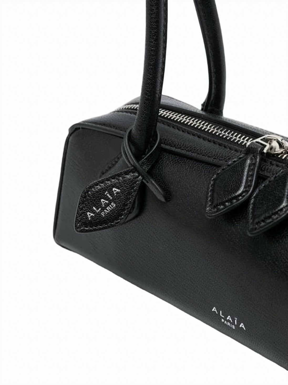 Black Goat Leather Shoulder Bag