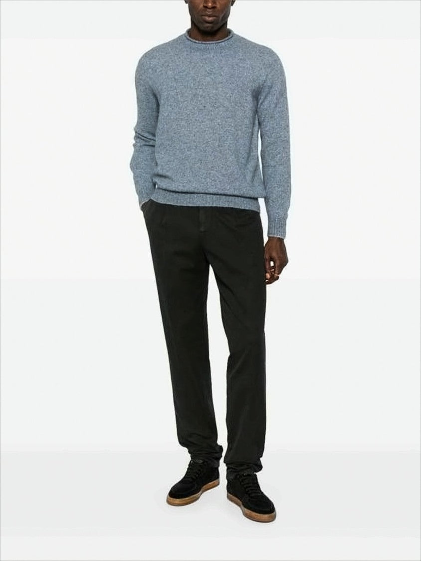 Straight Fit Tailored Cotton Pants