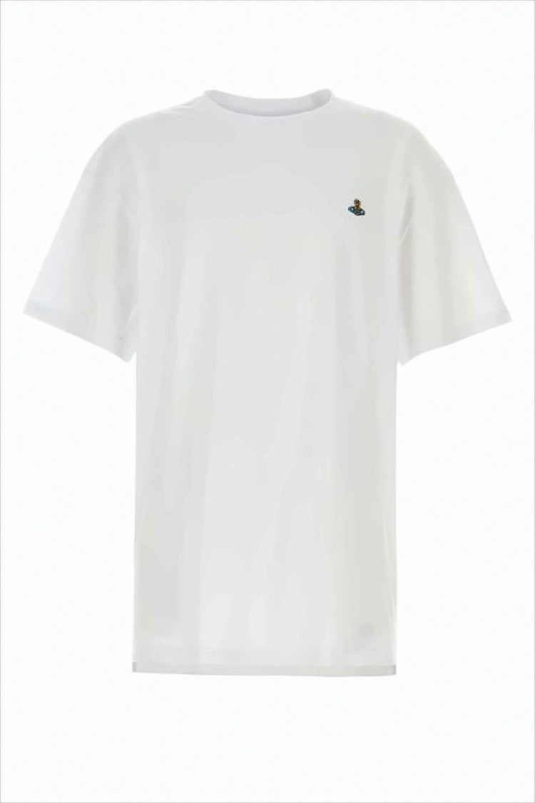 Relaxed Fit Cotton T-Shirt with Embroidered Emblem
