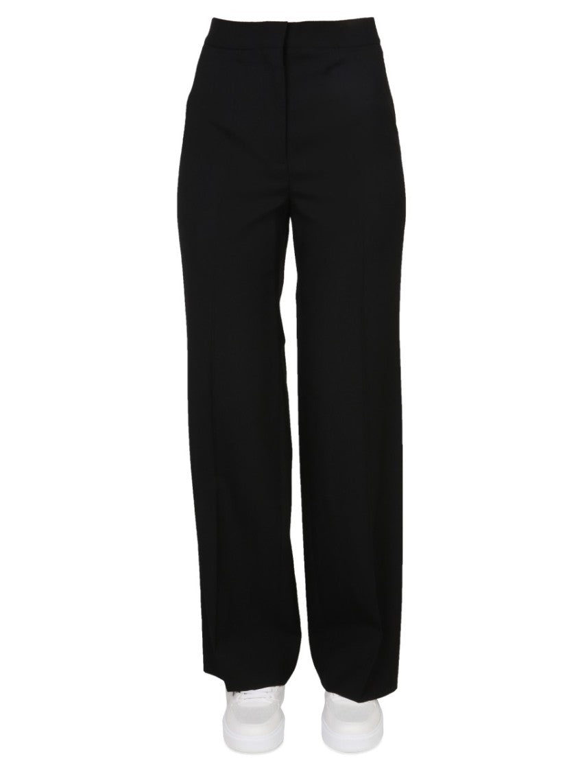 High-Waisted Black Wide-Leg Pants