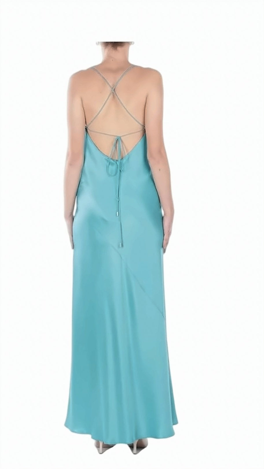 Farro Satin Open Back Dress