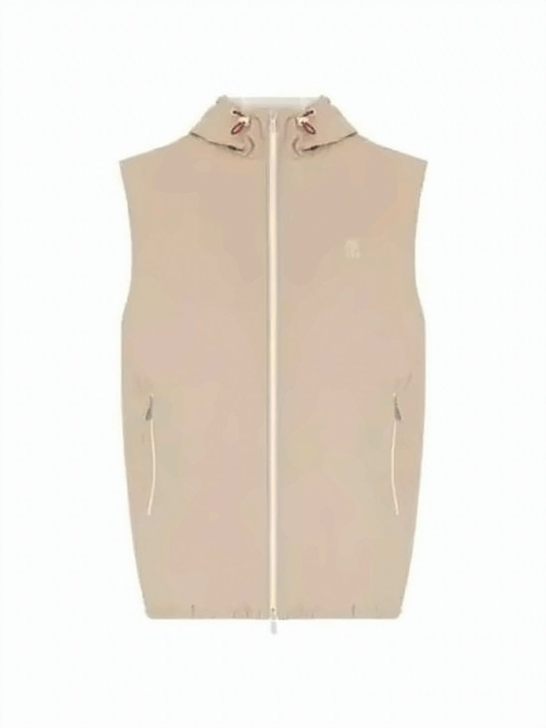 Sleeveless Hooded Vest with Zipper Closure