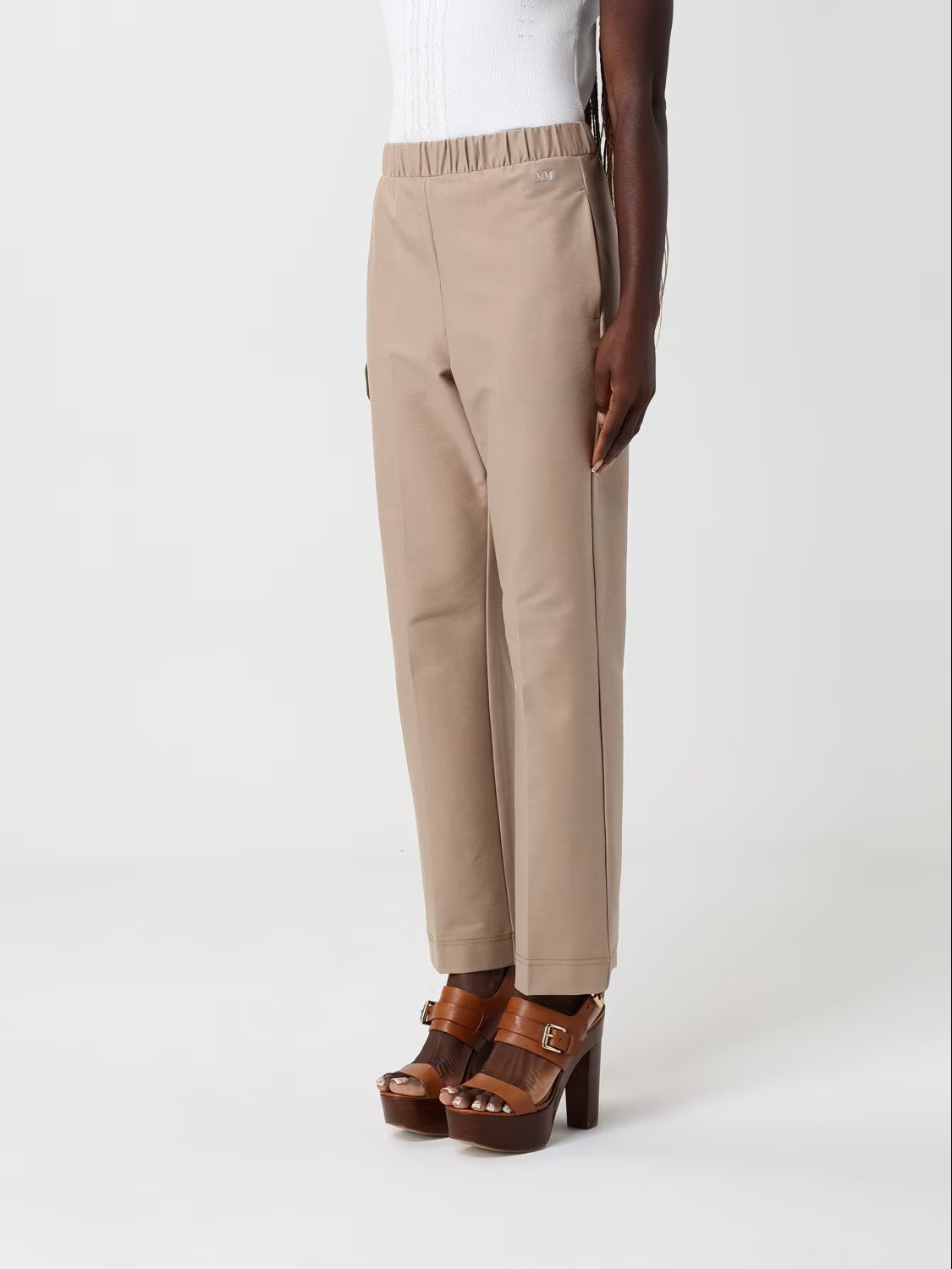 Straight-Leg Pants with Relaxed Fit and Cuffed Hem