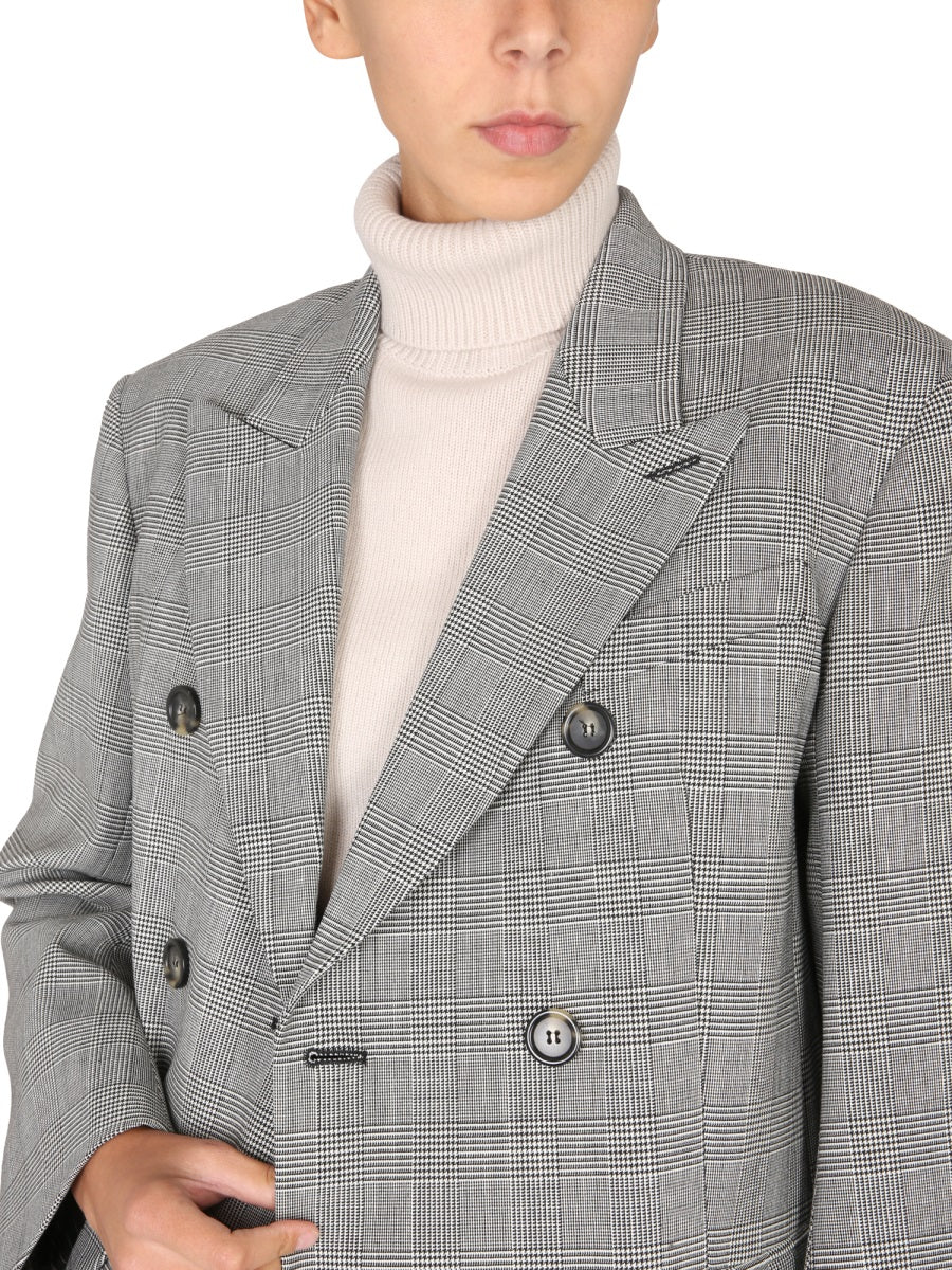 Double-Breasted Blazer with Classic Lapel and Tailored Fit