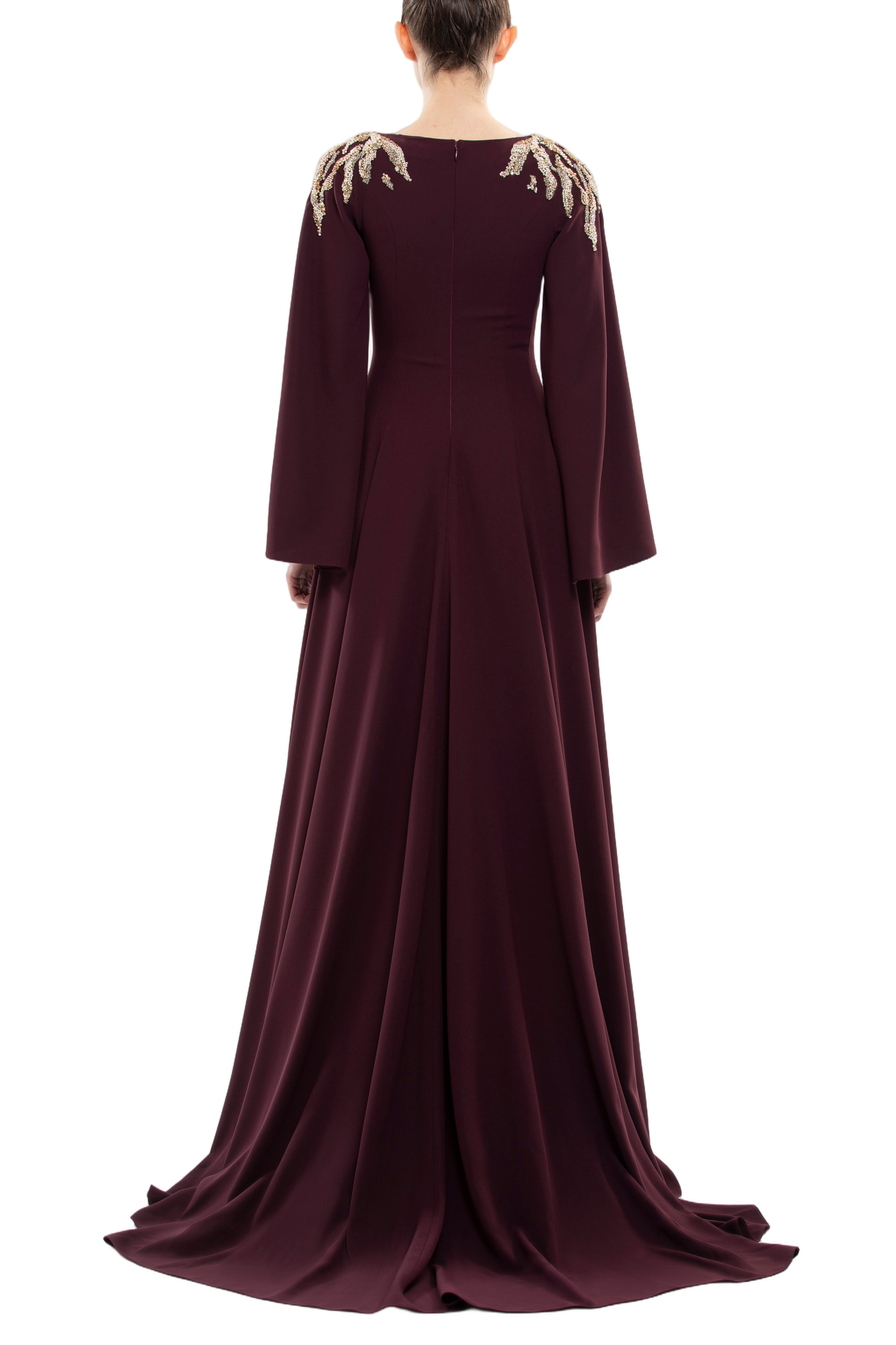 Embellished Crepe Kaftan