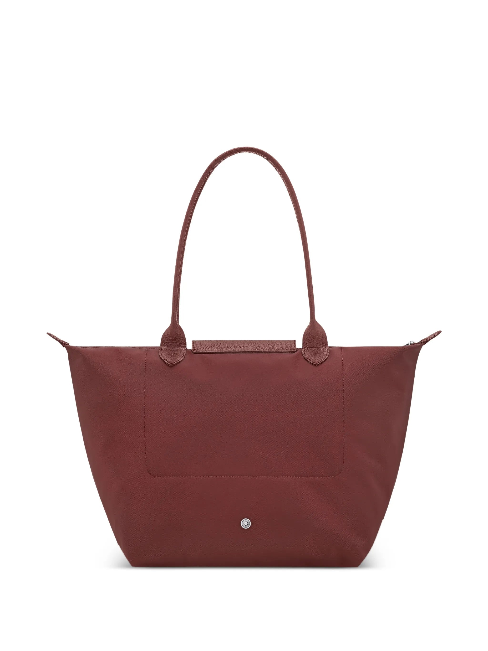 Structured Trapezoidal Tote Bag With Zippered Top