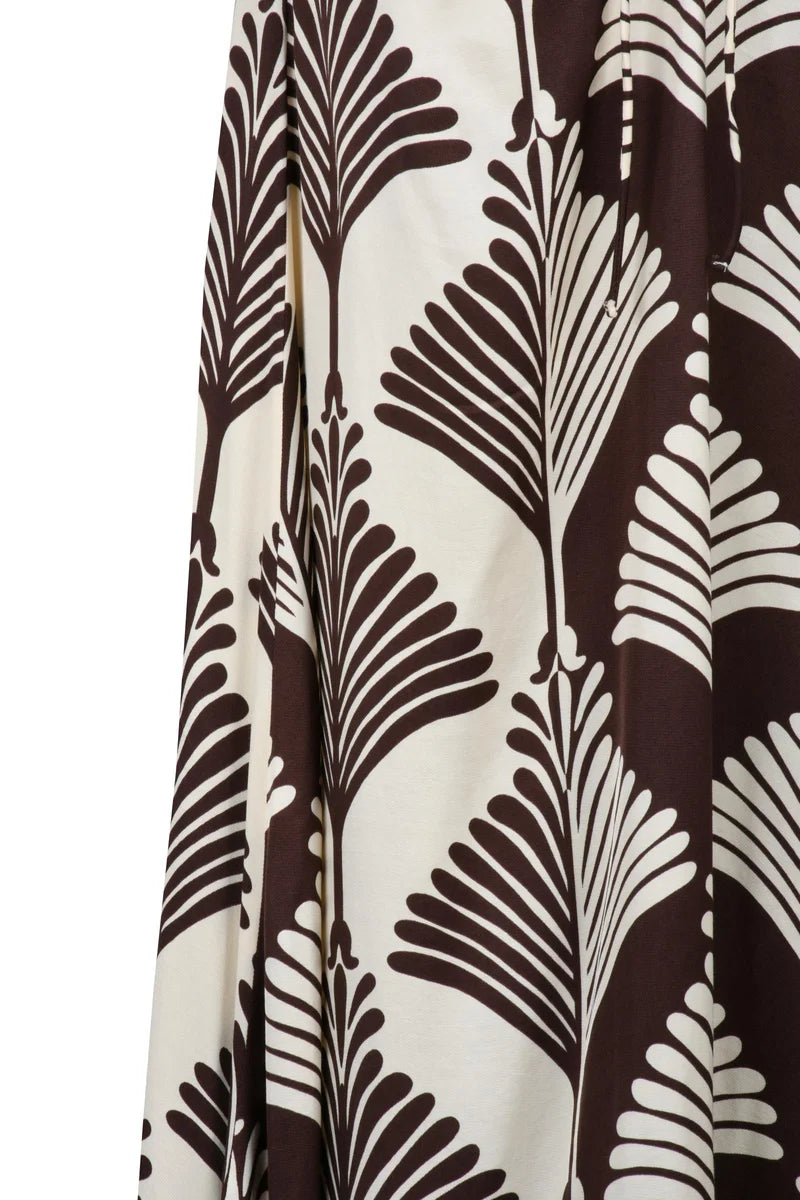 Long Dress Viscose - Brown/Beige