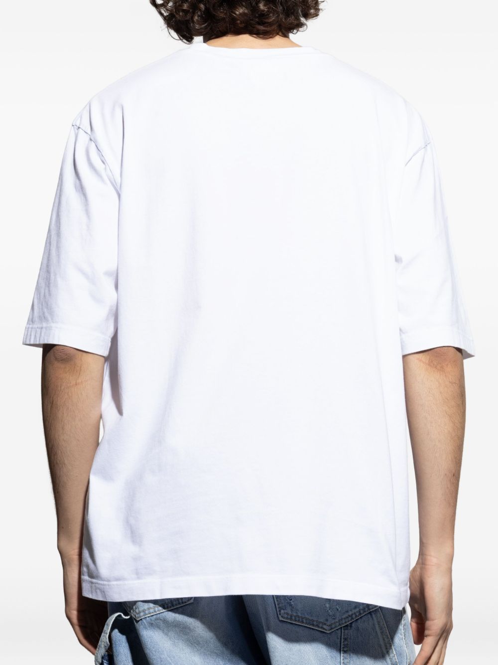 Luźny Biały T-shirt