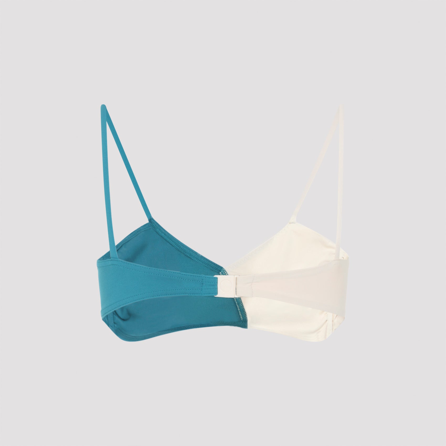 Two-Tone Swimwear Top with Adjustable Straps