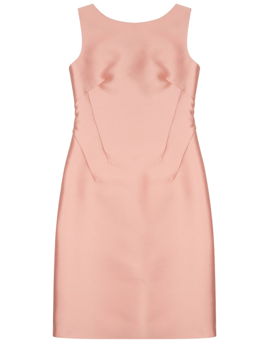 Blush Pink Satin Midi Dress