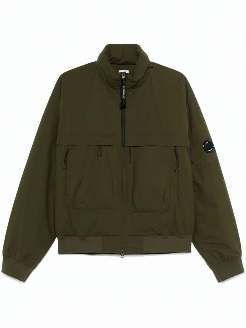 Cropped Padded Jacket With High Collar And Ribbed Cuffs