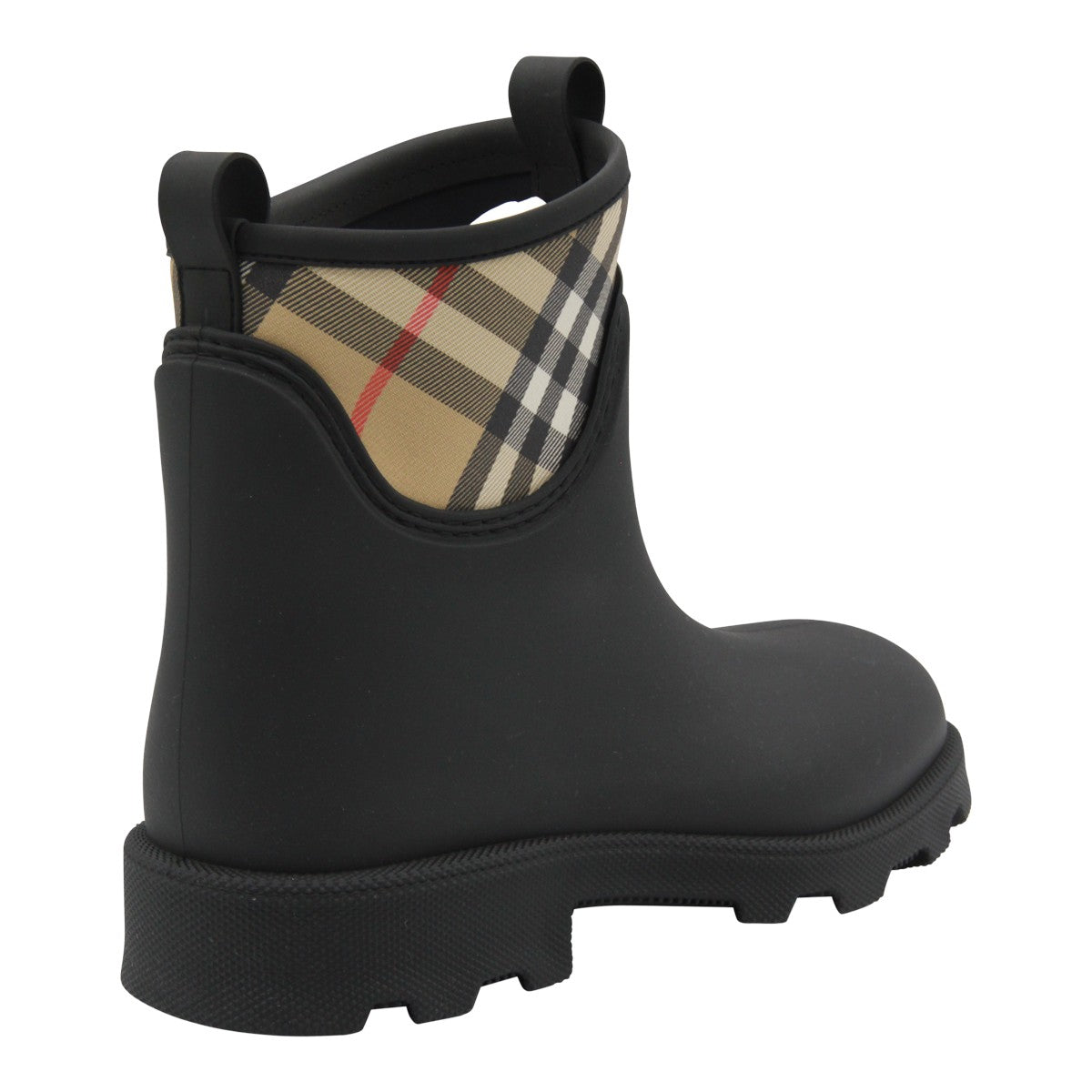 Ankle Boots with Classic Check Pattern