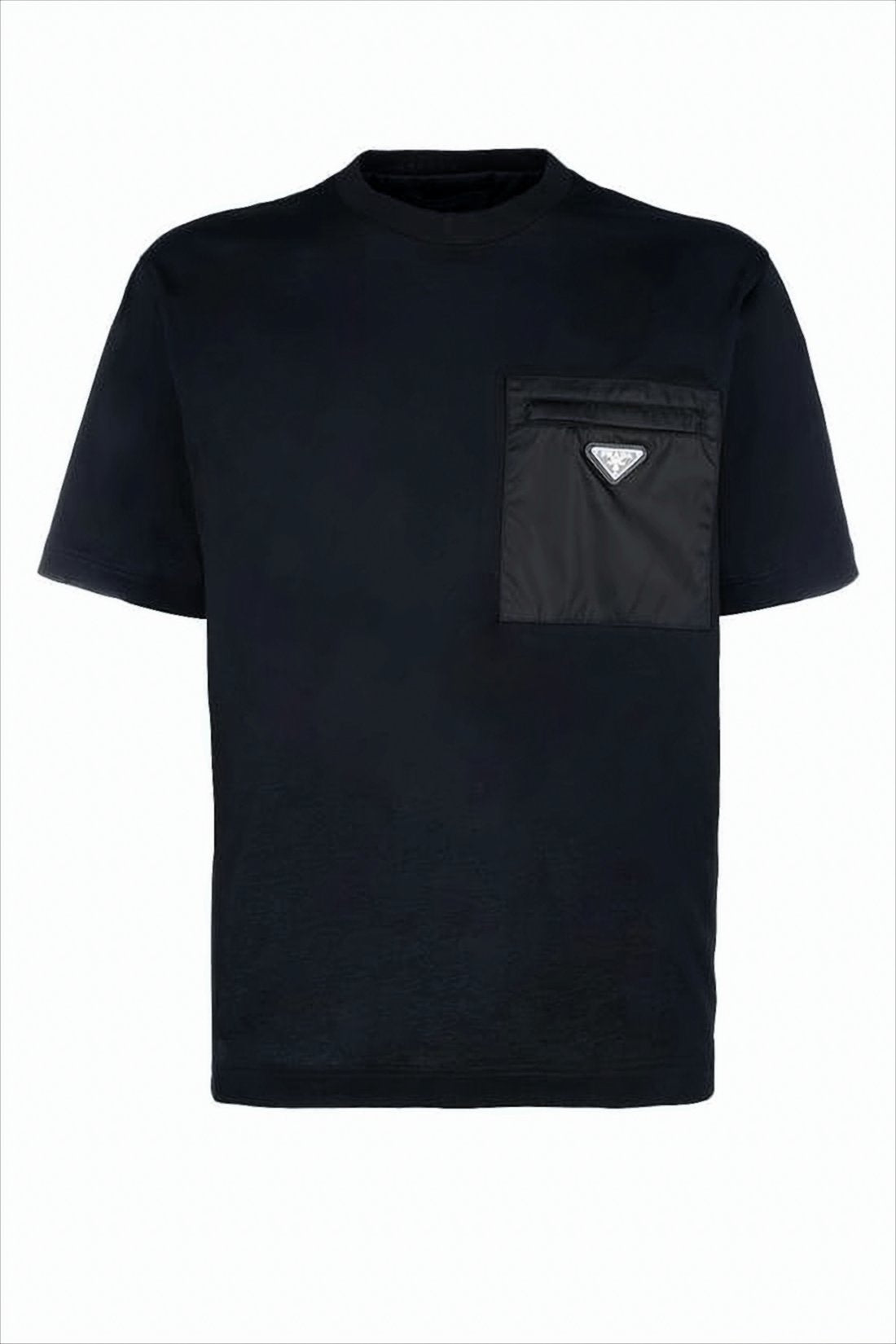 Textured Cotton Short-Sleeved T-Shirt