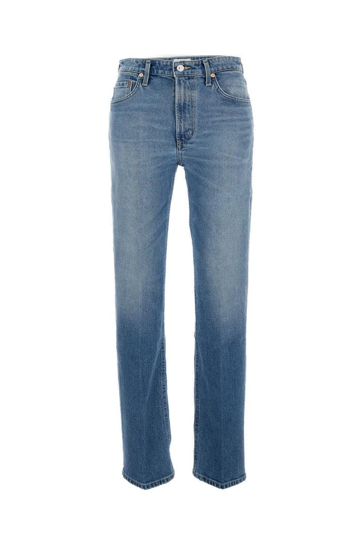 Dżinsy Wide Leg z jasnoniebieskiego denimu z pięcioma kieszeniami