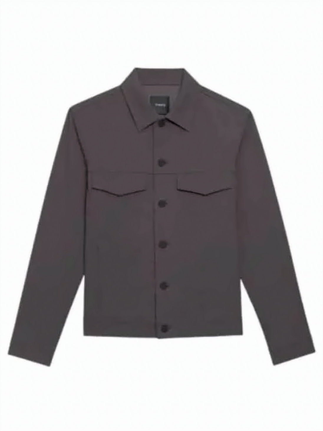 Structured Grey Jacket with Classic Collar