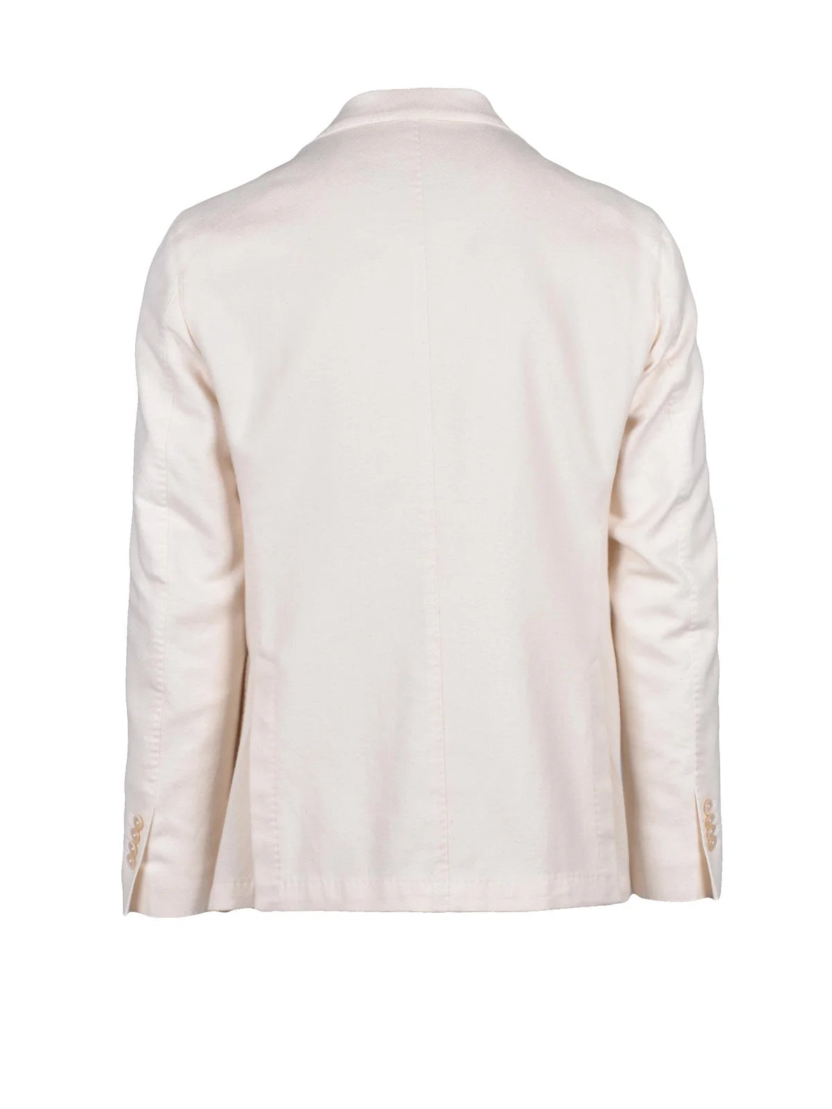 Beige Cotton Double-Breasted Jacket