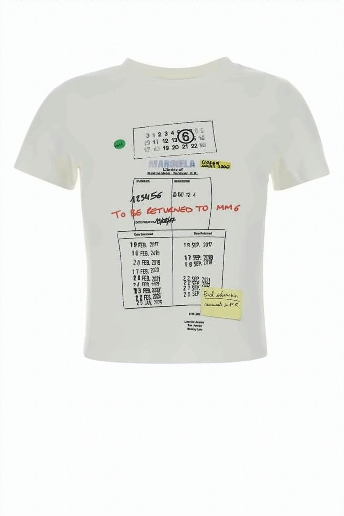 Cropped Short-Sleeve T-Shirt with Distinctive Graphic Print