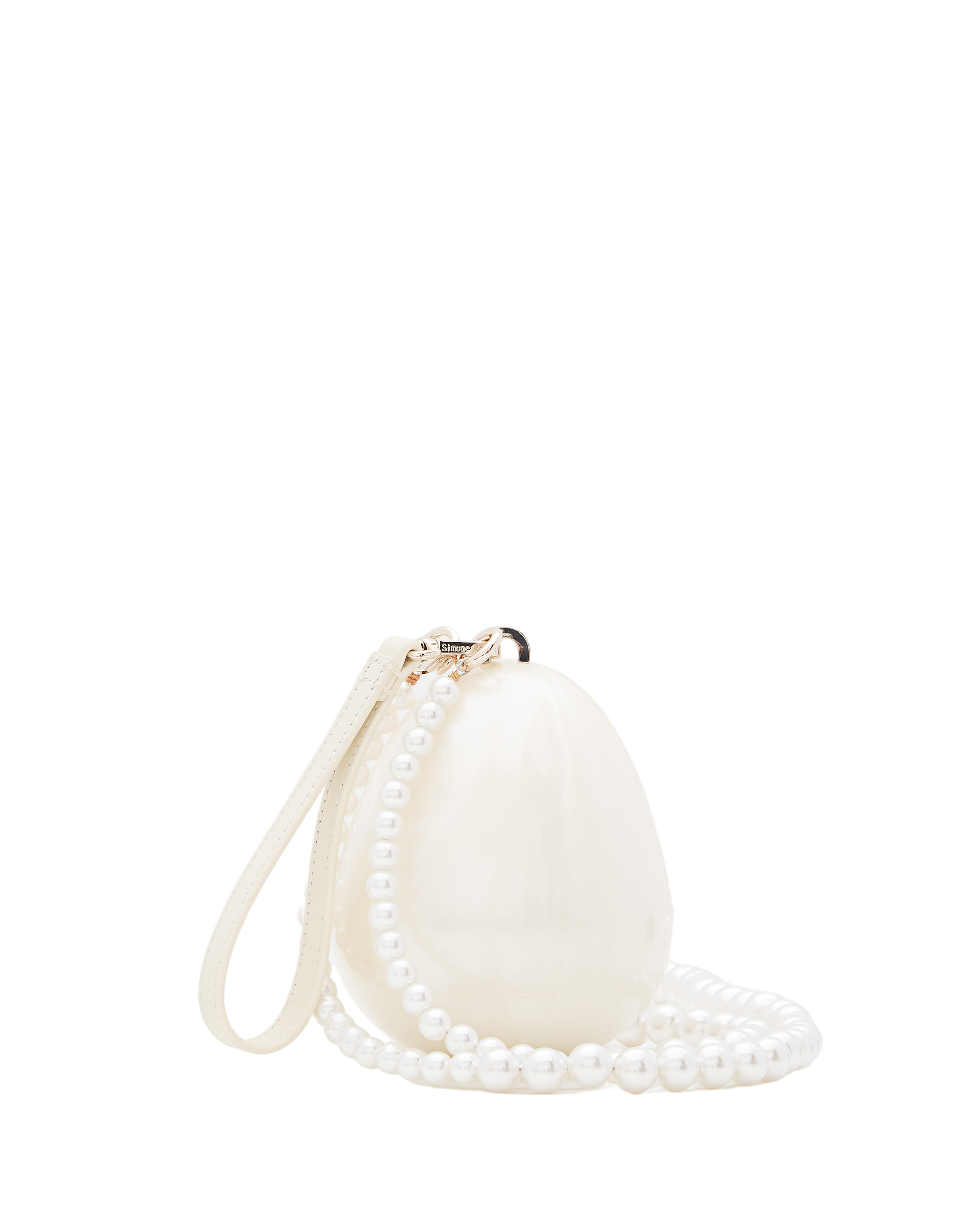 White Pearl Micro Egg Crossbody Bag
