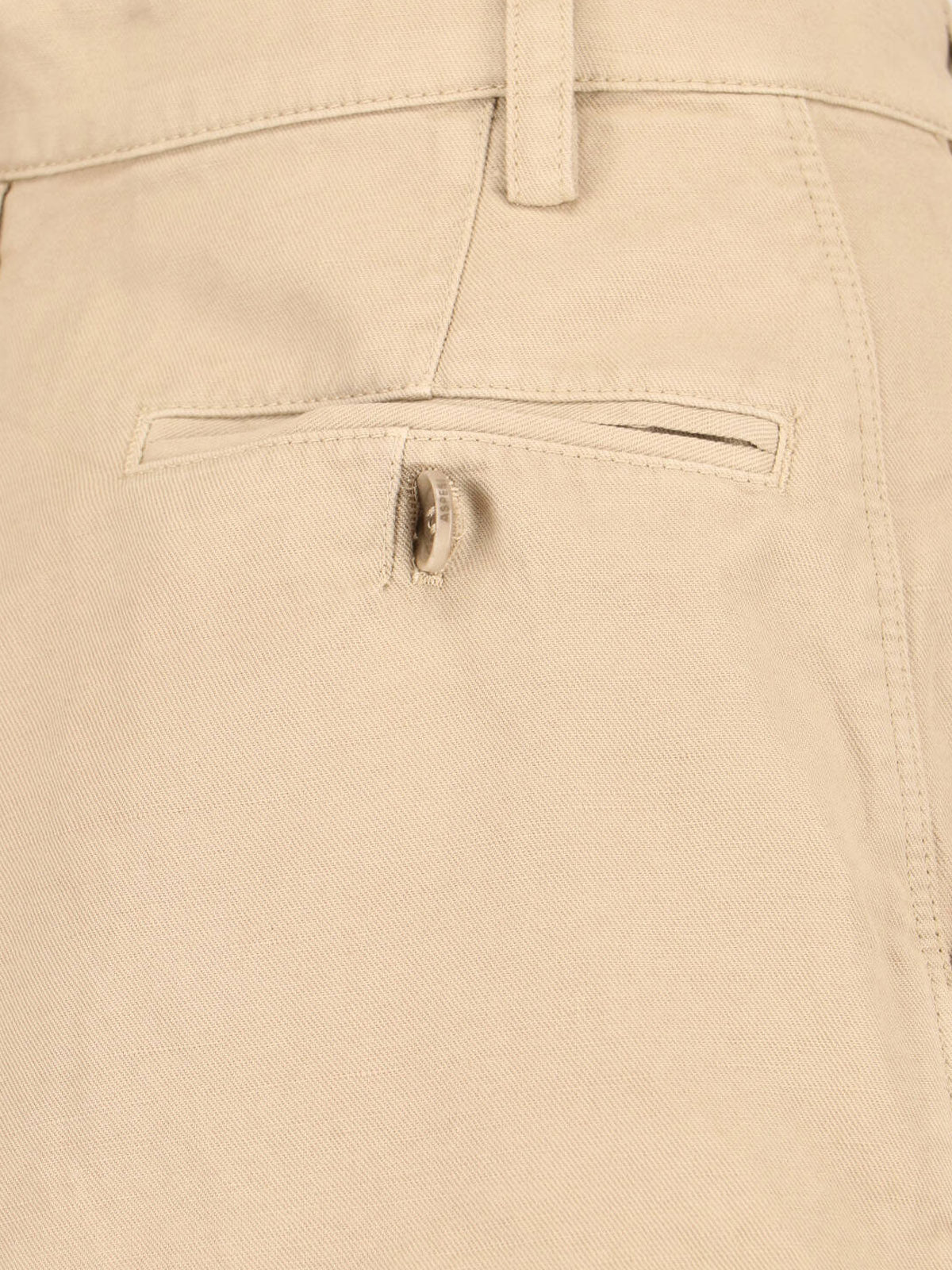 Beige Cotton Linen Shorts