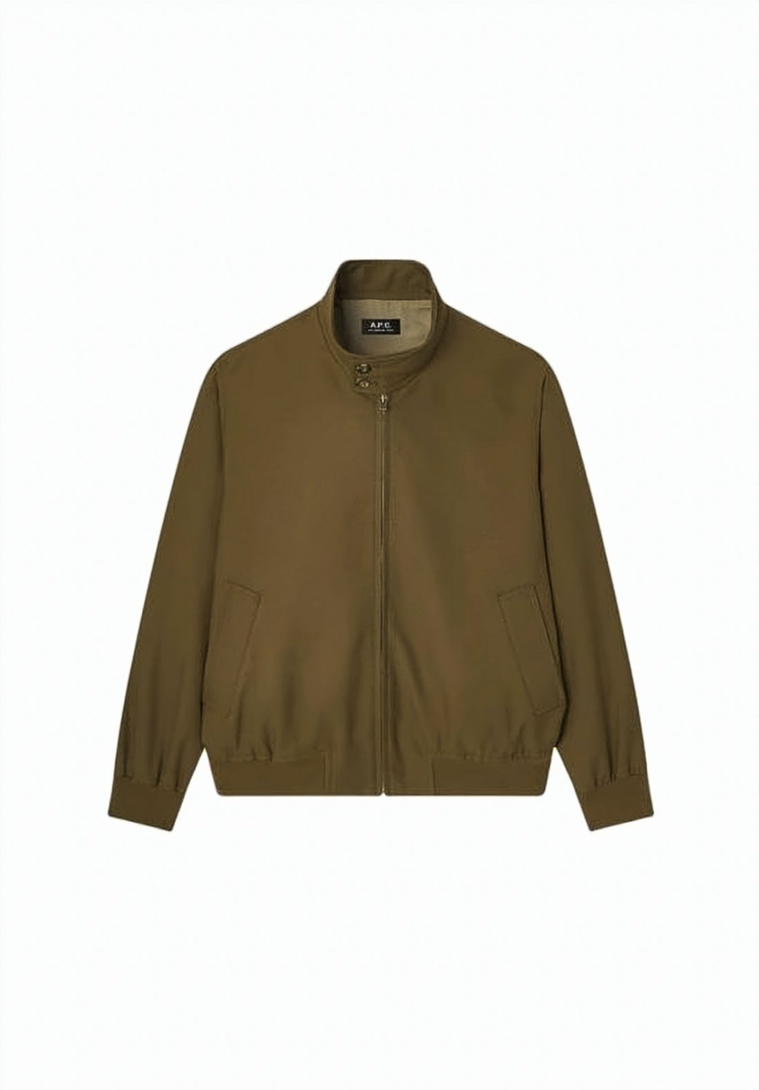 Brown Jacket with Collarless Neckline