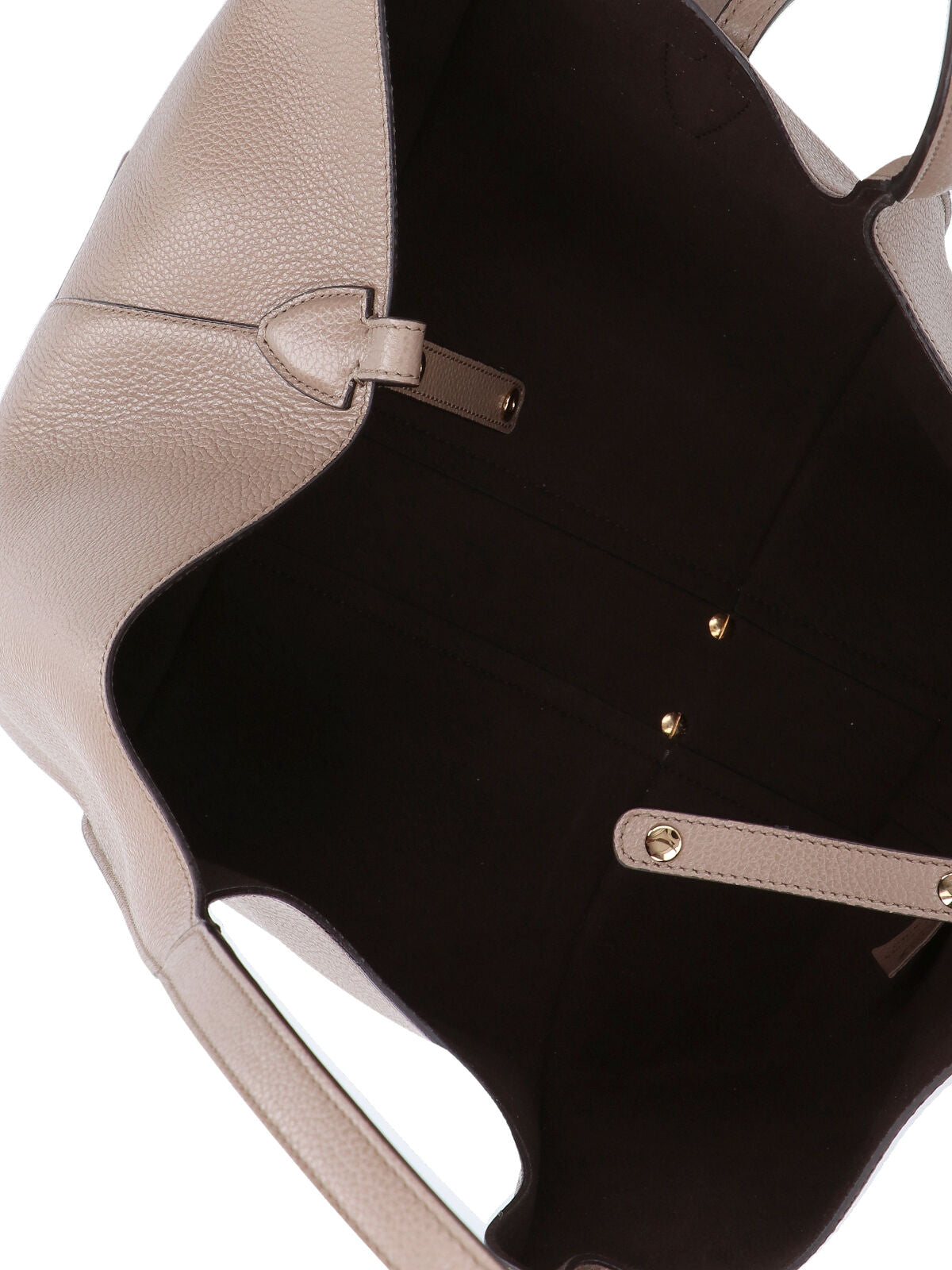Taupe Leather Tote Bag