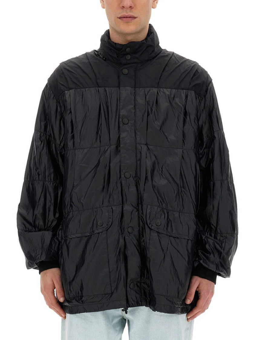 Crinkled Texture Nylon Jacket