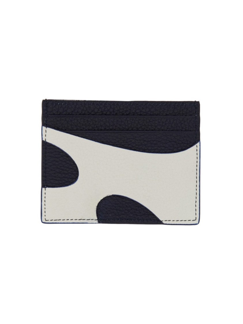 Textured Calfskin Card Holder With Modern Aesthetic