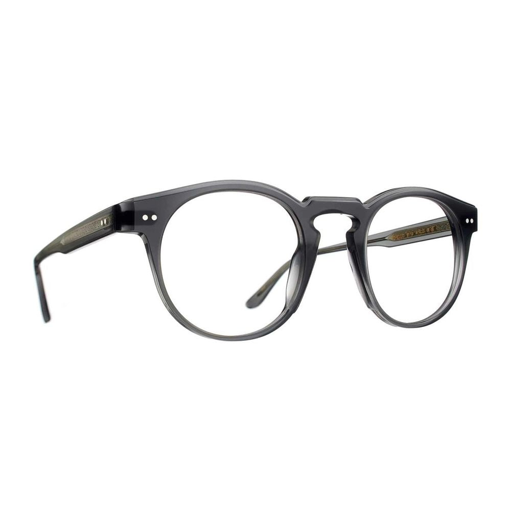 Ghello Phantos-Shape Transparent Gray Acetate Sunglasses