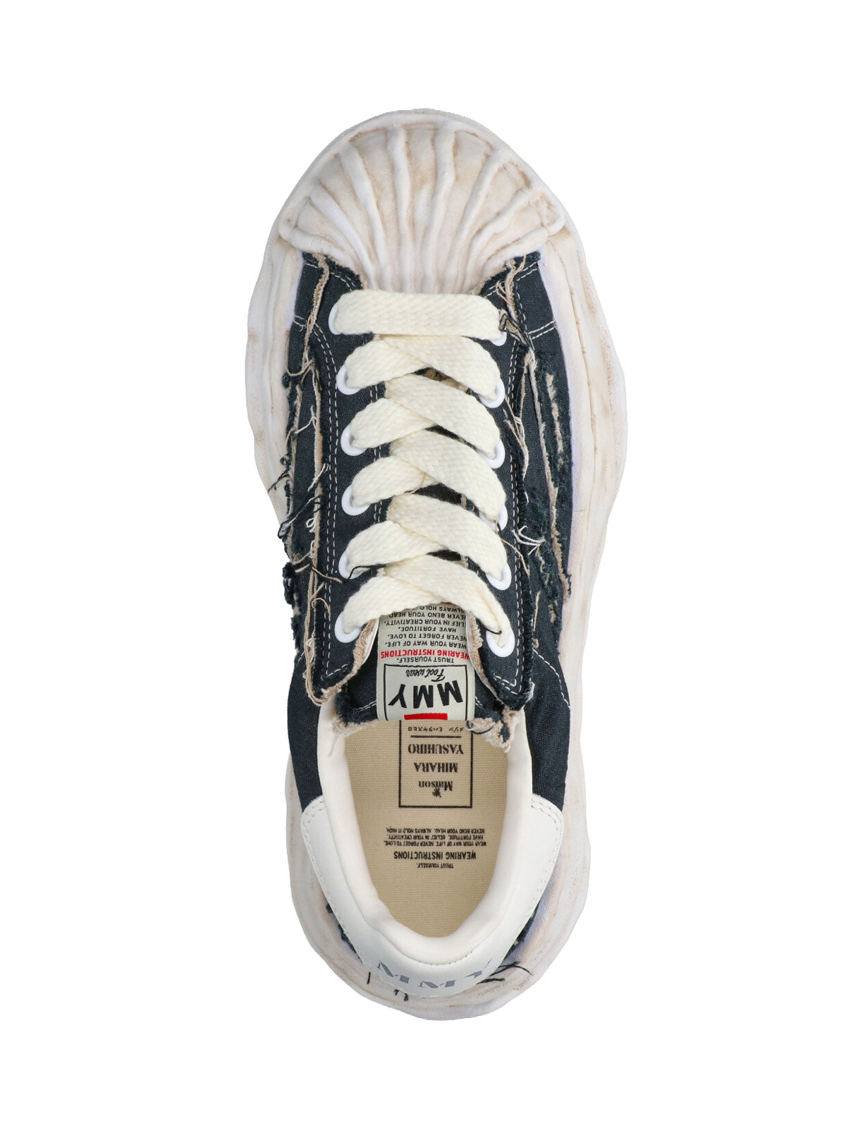 Black Blakey Distressed Cotton Rugged Sneakers