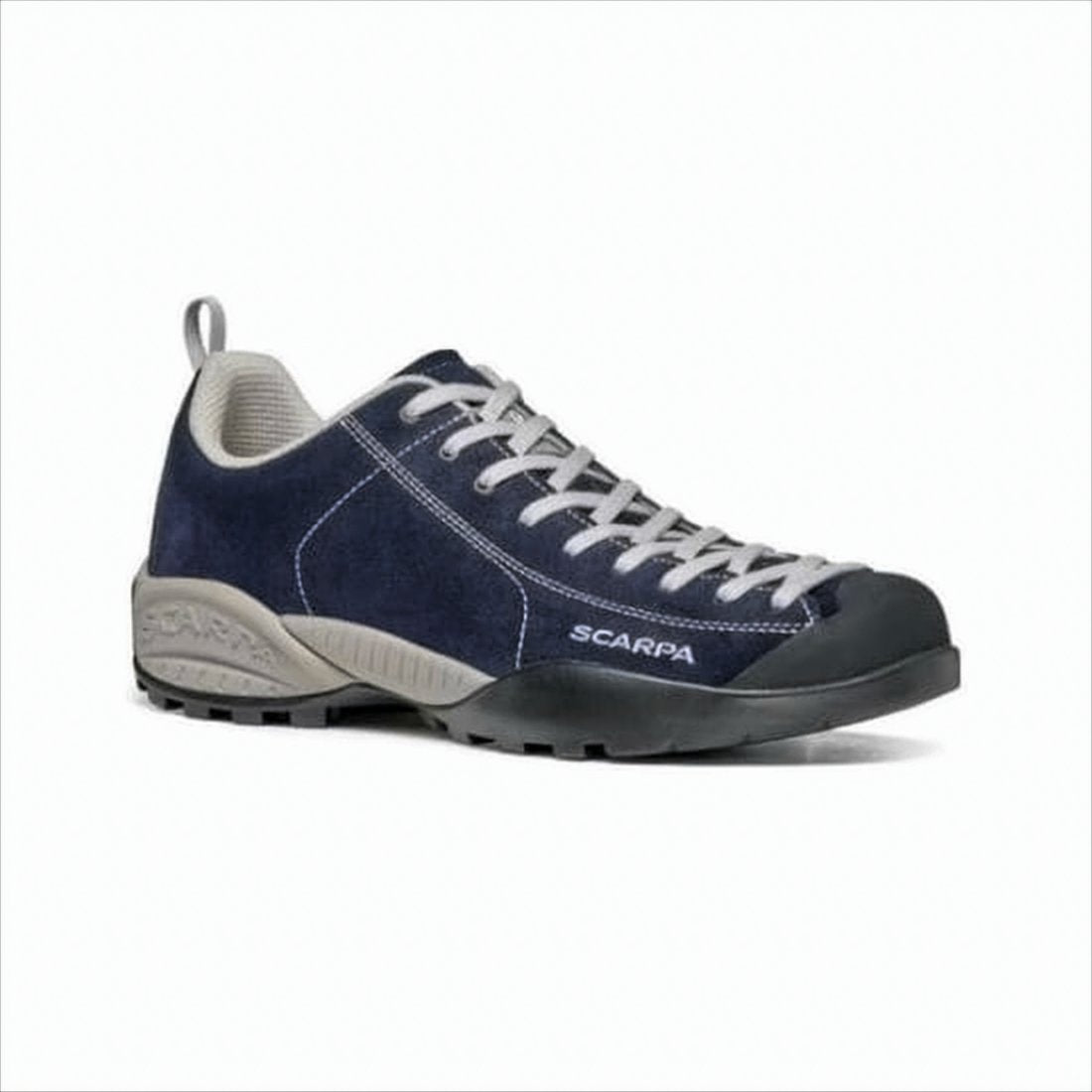 Navy Suede Low-Profile Sneakers with Rubber Outsole