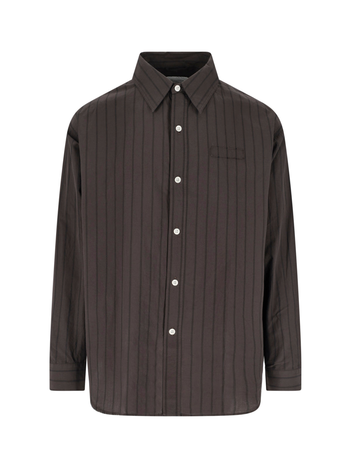 Brown Essay Striped Cotton Shirt