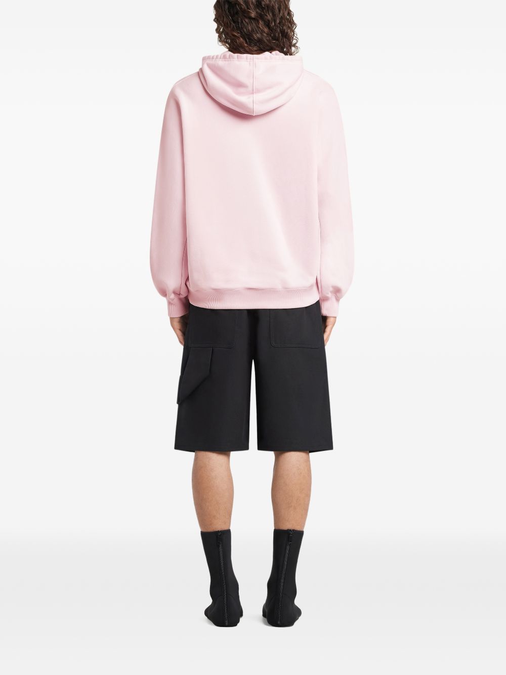 Light Pink Silk-Nylon Hoodie