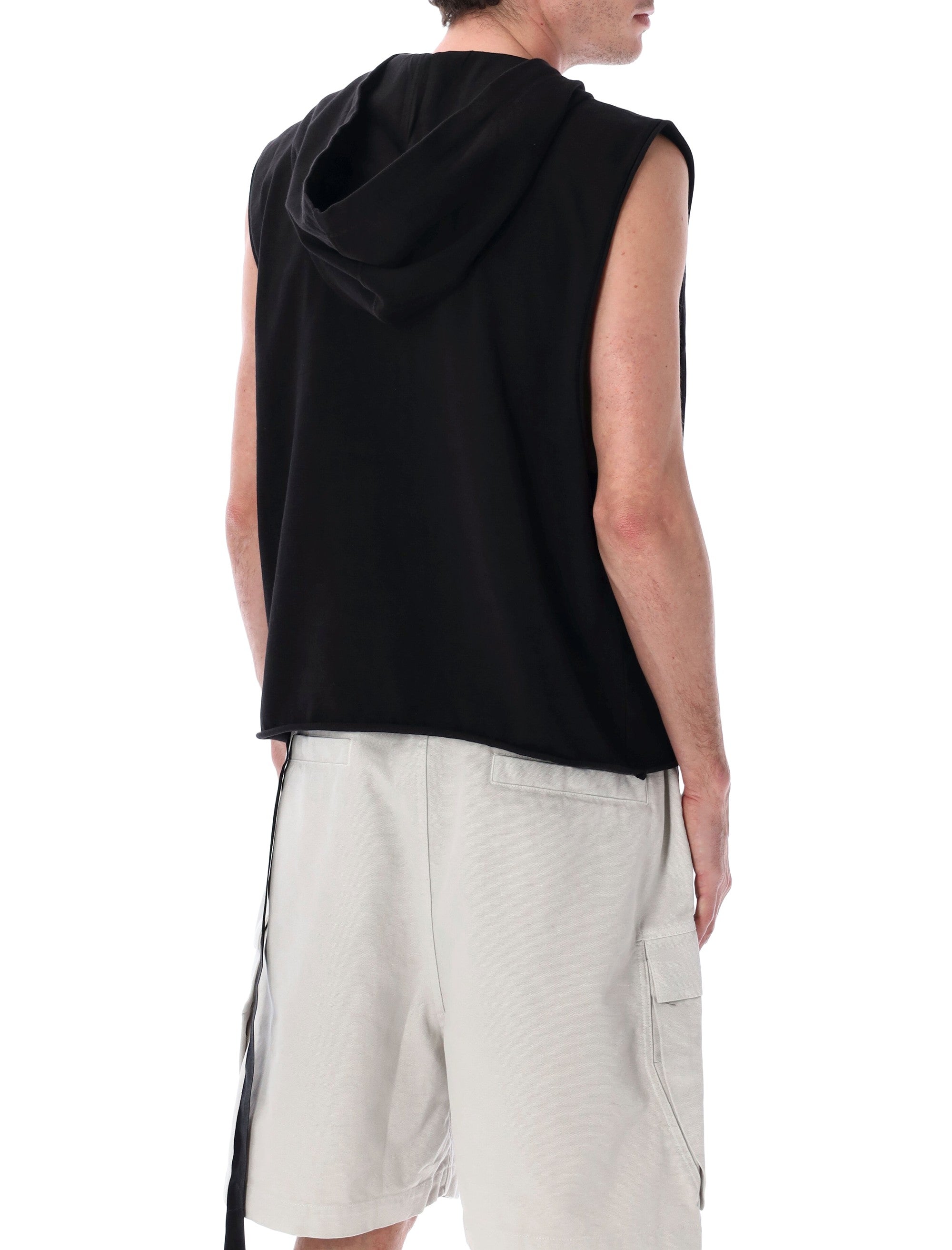 Fleece Sleeveless Hooded Tunic