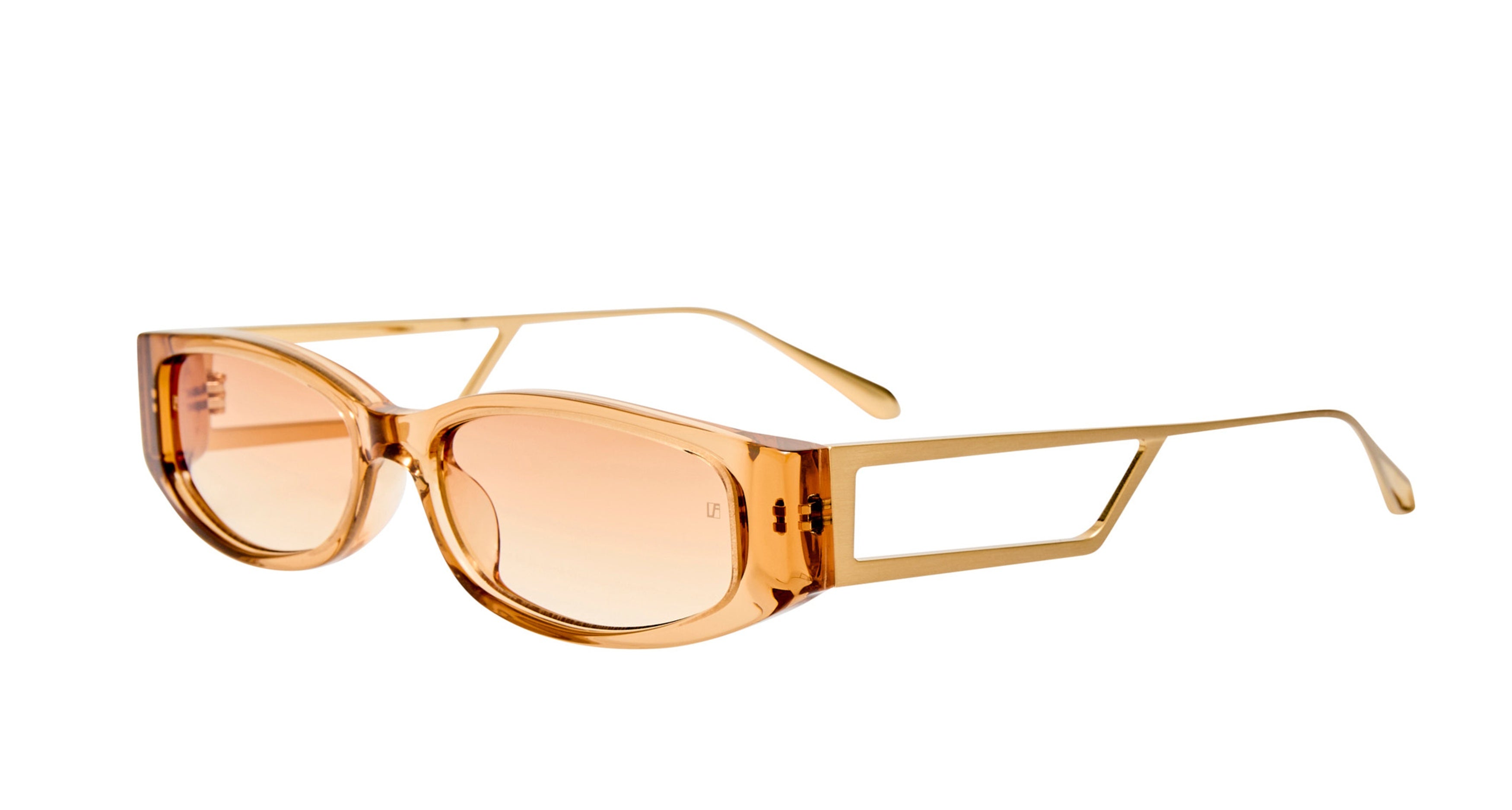 Lfl Oversized Square Sunglasses with Geometric Titanium Temples