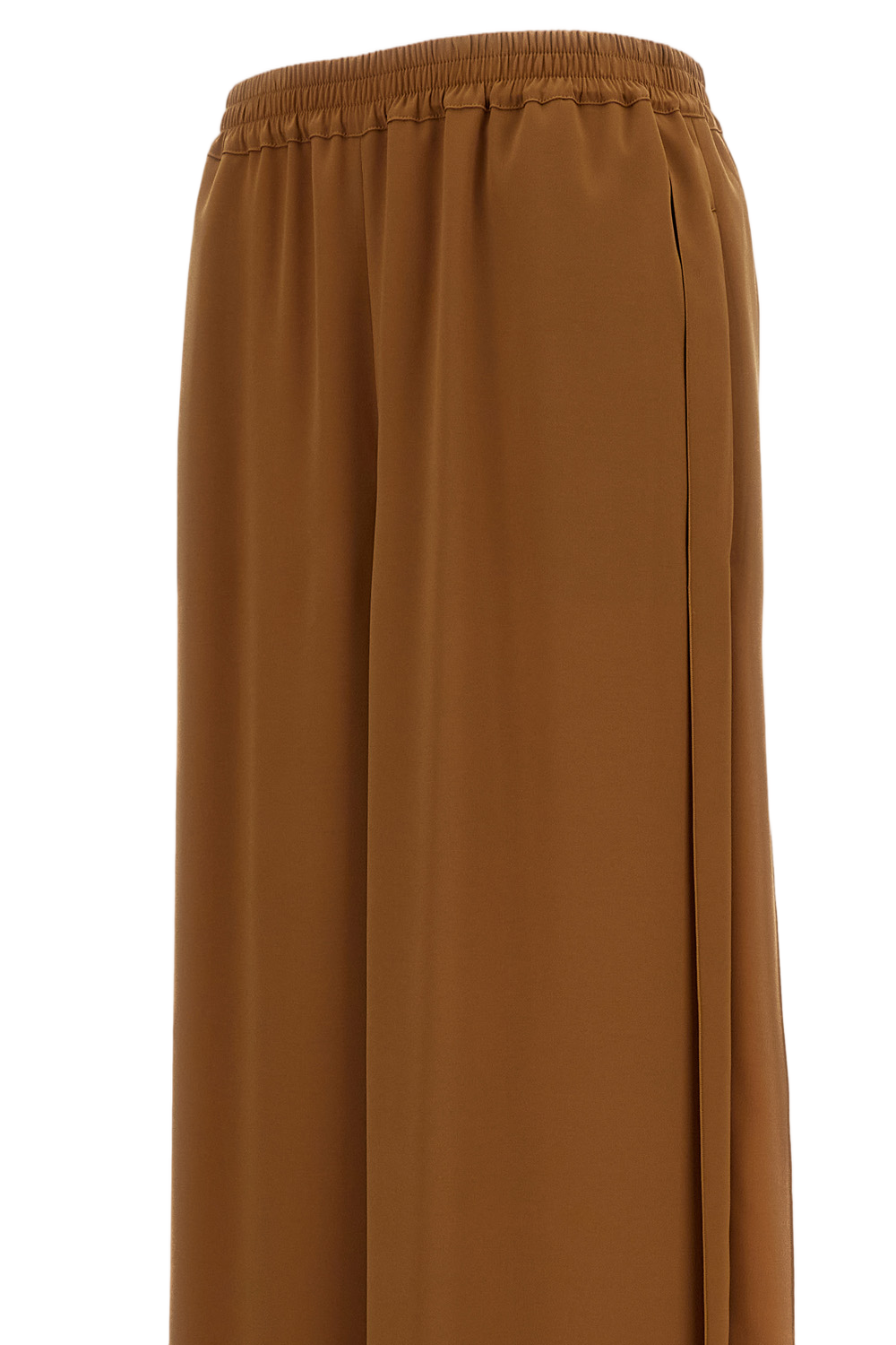 Brown Zeo Wide-Leg Fluid Trousers