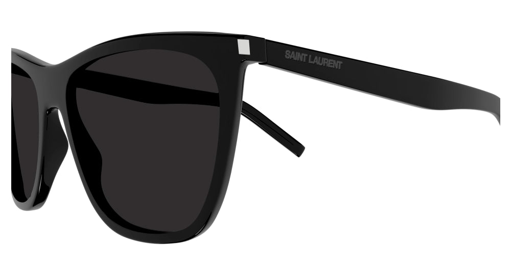 Angular Cat-Eye Sunglasses with Bold Black Acetate Frame