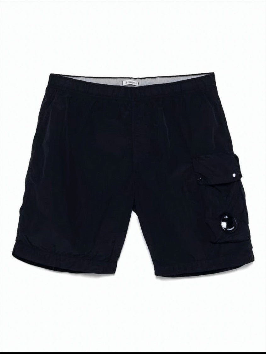 Minimalist Black Polyamide Shorts
