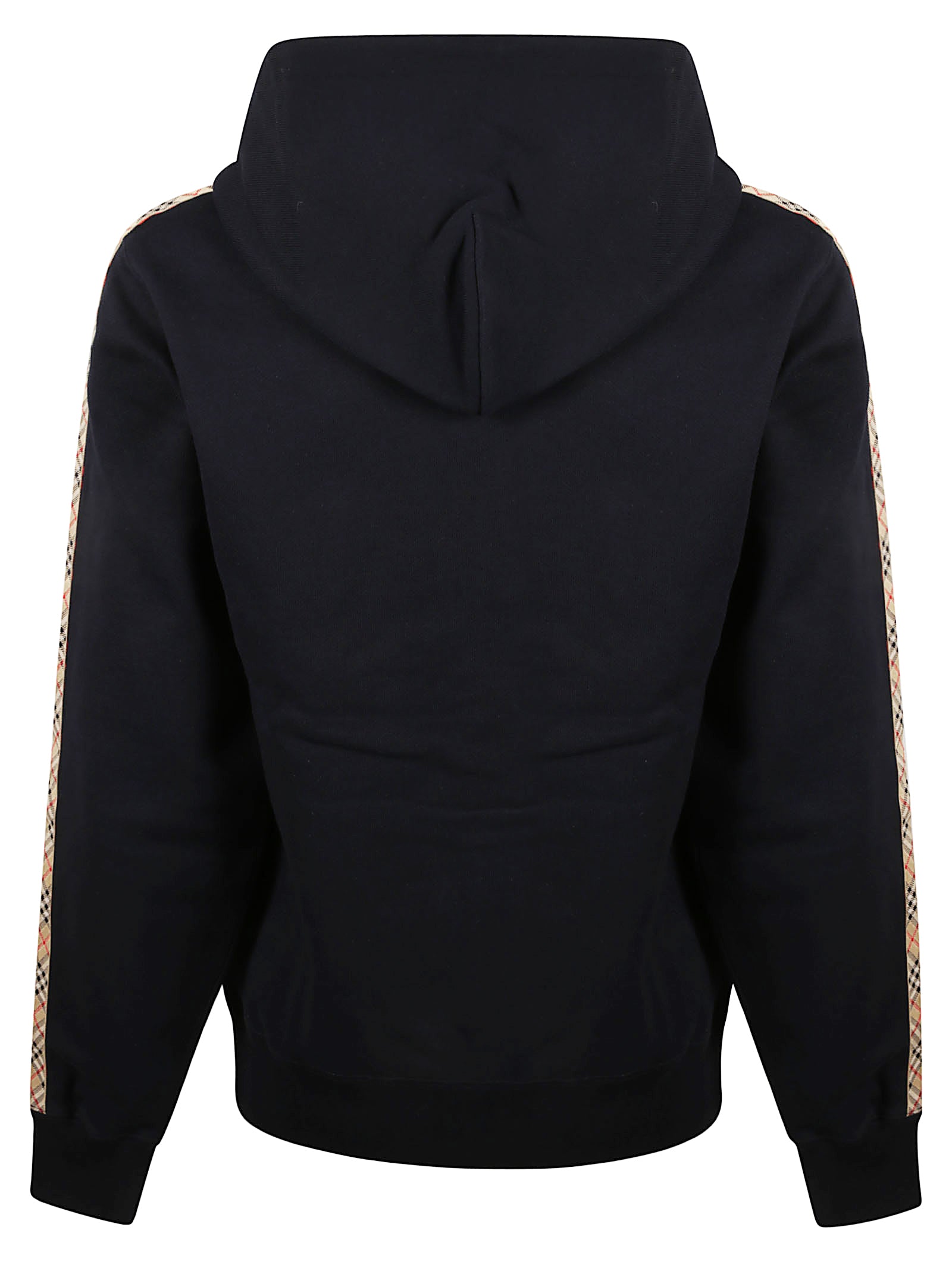 Slim Fit Zip Hoodie with Check Taping