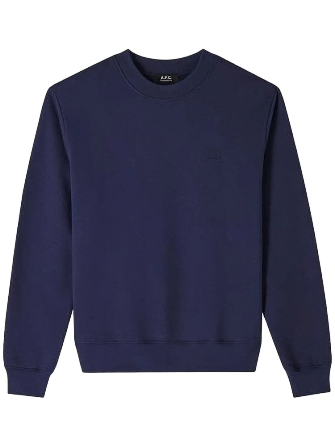 Long-Sleeve Crewneck Sweatshirt with Ribbed Cuffs