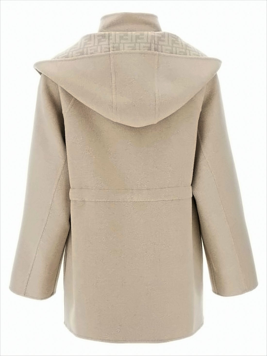 Structured Boxy Beige Wool Fendi Coat