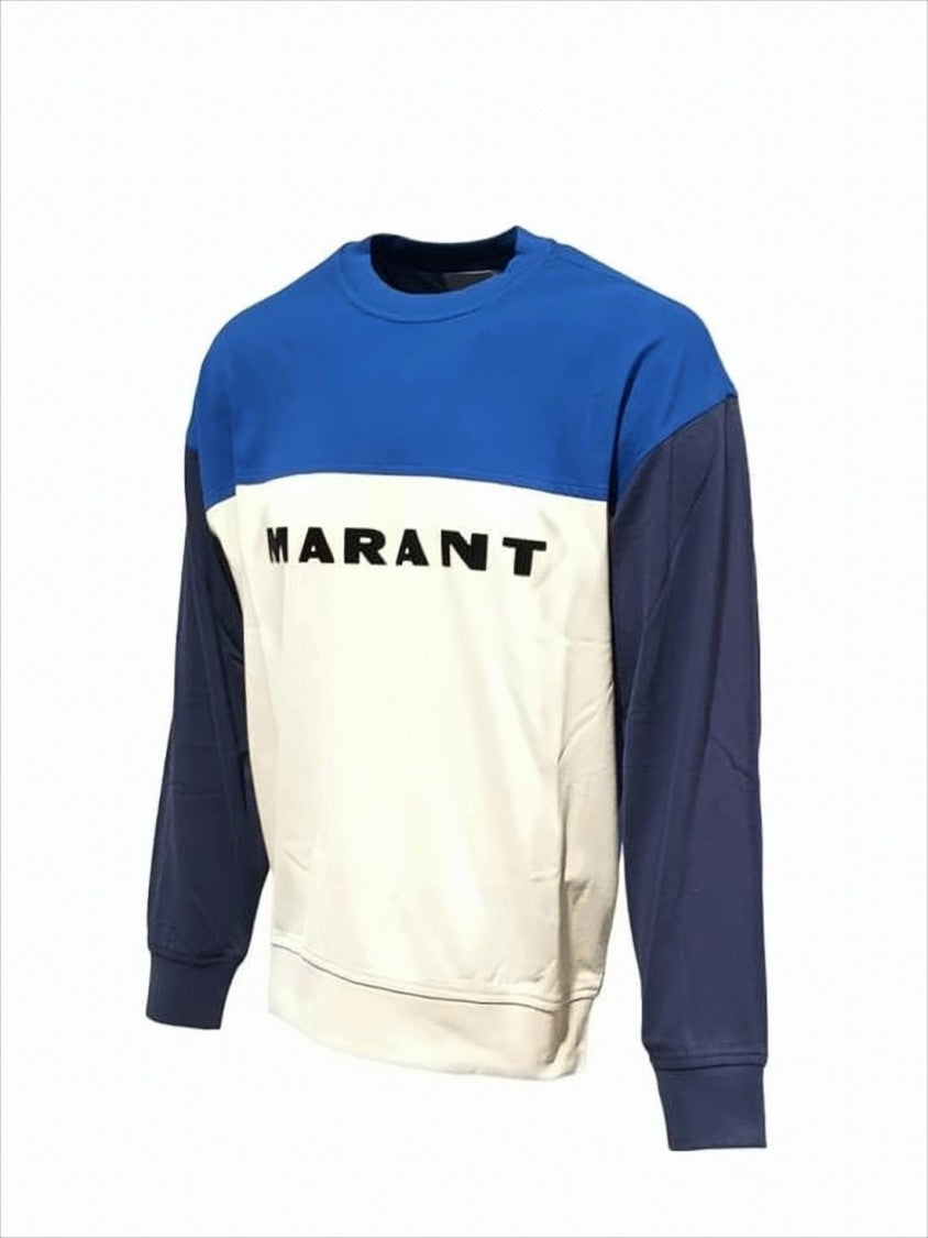Color-Block Long-Sleeve T-Shirt with Bold Lettering