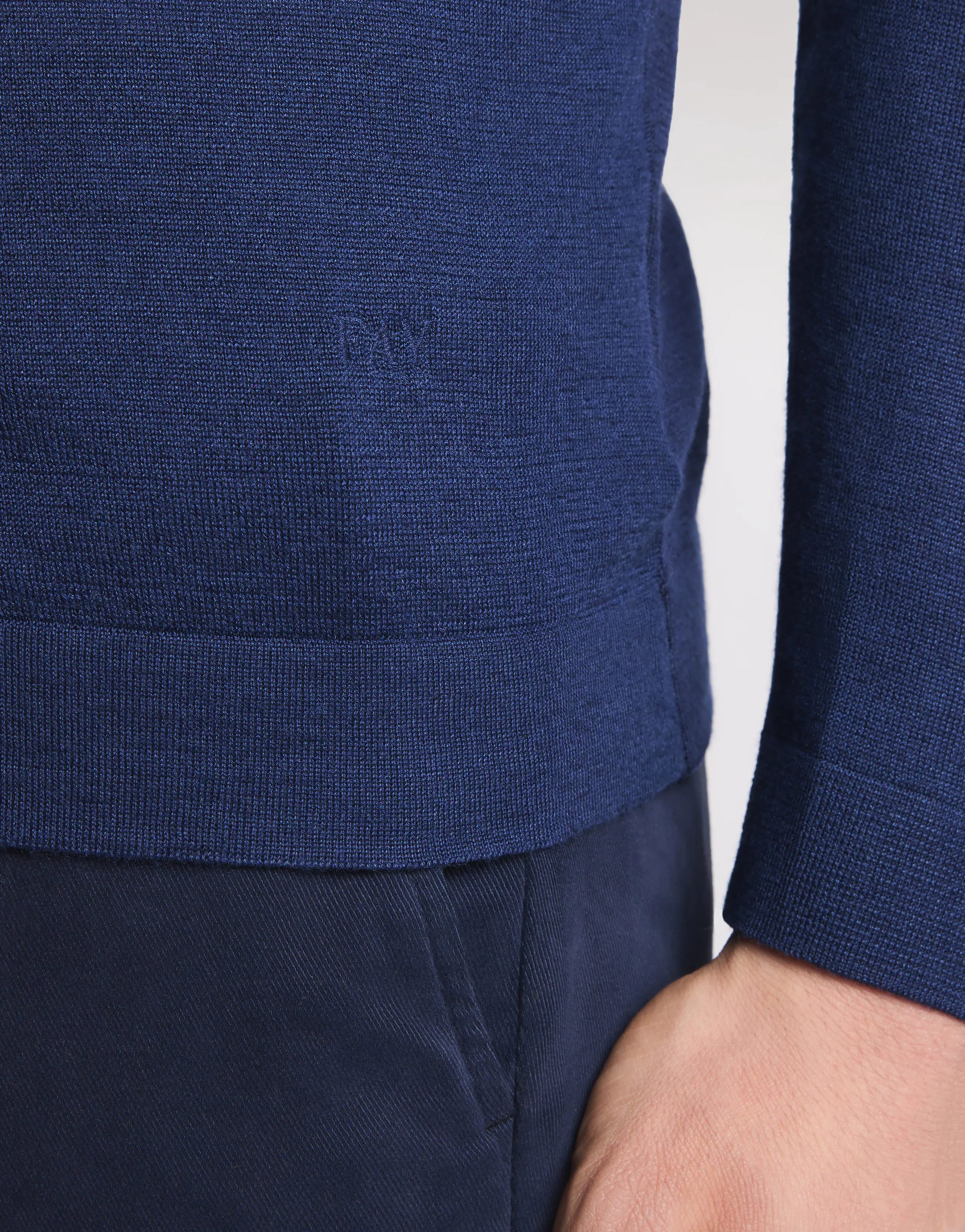Exclusive Royal Blue Cardigan With Wool-Silk Blend