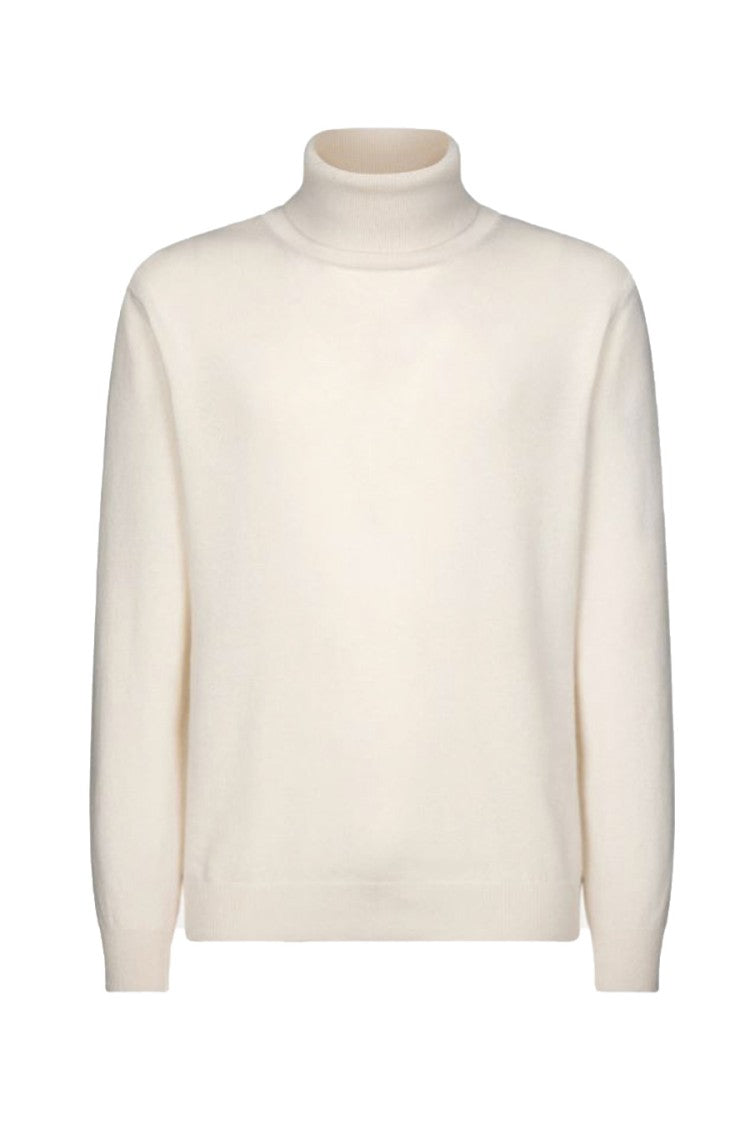 Off-White Turtleneck Knitwear With Relaxed Fit