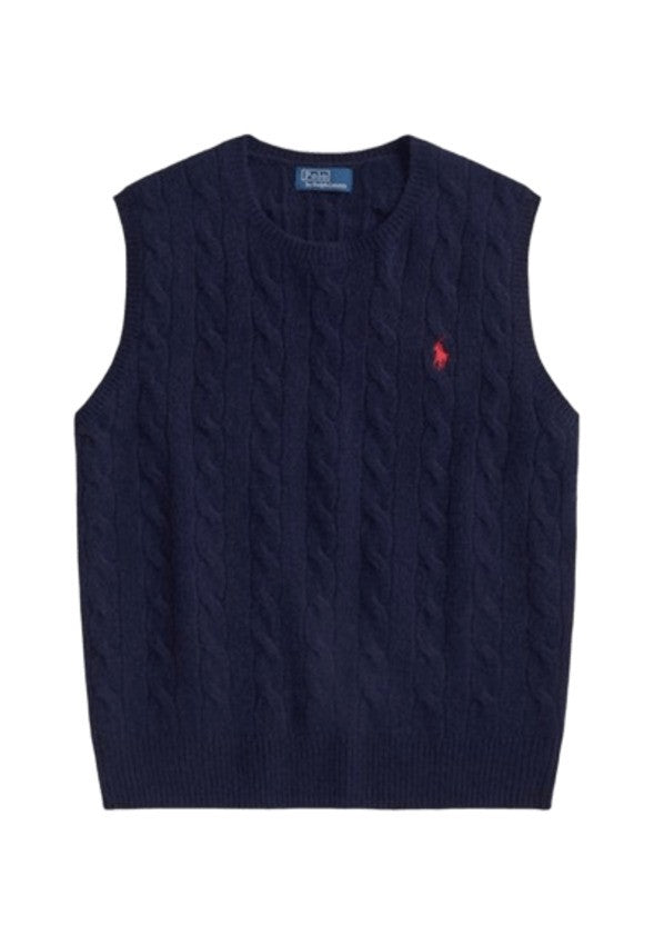 Cable Knit Gilet in Luxurious Wool-Cashmere Blend